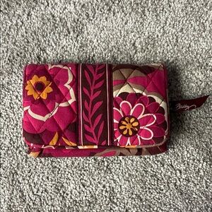 Vera Bradley Pink and Brown Quilted Wallet